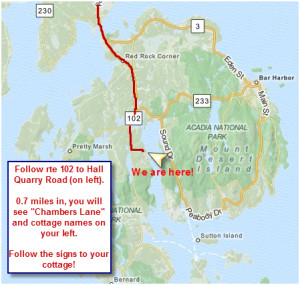 Directions to Chambers Oceanfront Cottages